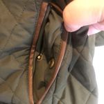 Ralph Lauren  Olive Green Quilted Diamond Riding Coat w Removable Hood Large Photo 10