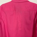 Chaus Sport Womens Shirt Small Linen Cotton Bold Beachy Lagenlook Coastal Dressy Pink Photo 6