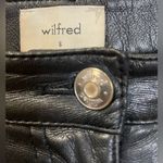 Aritzia Wilfred The Melania High Rise Semi Crop Black Faux Leather Pants Size 6 Photo 1