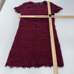 Lulus  Dress Womens X Small Red Purple Take Me to Brunch Lace Shift Mini‎ Photo 9