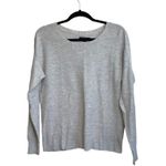 American Eagle Light Gray Waffle Knit Pullover Sweater Photo 0
