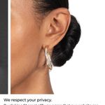 Alexis Bittar NWOT   Gold and Silver Textured Hoop Earrings Photo 2