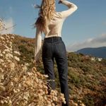 πDOENπ Diana Jean ~ High Waisted Button Fly Jeans Rinse Wash Dark Blue 30 NWT Photo 3