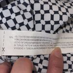 ZARA ‎ Womens Geometric Hi Low Boat Neck Long Sleeve Blouse Black White Medium Photo 6