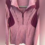 Lululemon ruffled quarter zip pullover Size 8 Purple Run Your Heart Out Pullover Photo 1