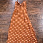 Faithfull the Brand • Fiscardo Polka Dot Midi Dress brown white linen Anthro Photo 0