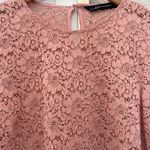 ZARA  Mauve Pink Eyelet Lace Sheer Babydoll Top Soft Girl Coquette Feminine Photo 1
