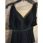 Prom/Formal Dress Black Bedazzled Waist Vneck Large Ed Young Photo 2