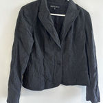 Lafayette 148 Classic Charcoal‎ Gray Blazer Professional Office Wear Size 10 Black Photo 0