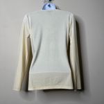 J.Crew  Mercantile Cream V Neck Velvet Wrap Blouse Women's Small Photo 2