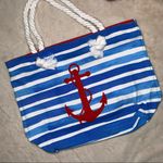 Boutique Large Striped Nautical Beach Bag Photo 4