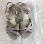 Metaphor  Silver Gray Strap Sandal with Rhinestones Photo 1