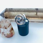 Natural Spiral Labradorite Cabochon Sterling Silver Ring Size 7.5 Silver Photo 4