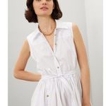 Rosetta Getty White Poplin Button Front Sleeveless Maxi Shirt Dress Size 12 Photo 1