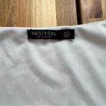 Nasty Gal White Long Sleeve Crop Top with Ruffle Trim – US 10 Photo 1