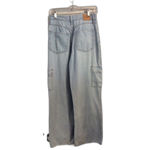 Hollister Vintage Cargo Highest Rise Baggy Wide Leg Jeans W28 7R Women Blue Size undefined Photo 1