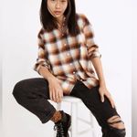 Madewell  Flannel Side-Button Oversized Ex-Boyfriend Shirt in Bickett Plaid Photo 1