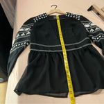 XOXO  Sequin Embellished Embroidered Chiffon Hem V Neck Peplum Jacket Size S‎ Photo 14