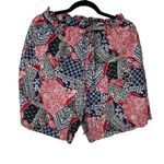 Vintage Roo Crossing Paisley Boho Shorts Pull On size small Red Photo 0
