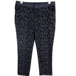Soft Surroundings  Pants Medium Petite Flocked Baroque Velvet Burnout Stretch Photo 1