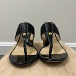 Boutique 9 Jesse Black Leather Block Heel Thong Sandals 7 Photo 4