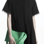 COS  black short sleeve tshirt dress lace trim sleeve size US XS Photo 0