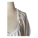 Free People  Shirt Women Medium‎ White Dorothy Puff Sleeve Cropped Top Boho Photo 3