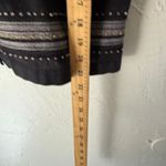 Jane Ashley Y2k Black Embroidered Sequin Button Up Shirt M Boho Cottagecore Photo 6