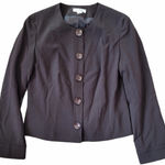 Josephine Essentials Brown Button Front Career Office Blazer Jacket Size 6 Photo 0