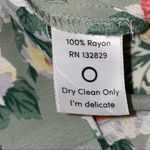 Privacy Please Women’s Size S Green Floral Print Tie Front High Waisted Shorts Photo 7