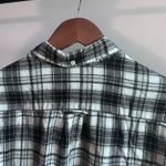 Brandy Melville Black and White Checkered Flannel Shirt Size Small Oversized Photo 3