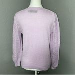 Vintage 80s Pullover Sweater Girly Coquette Twee Preppy purple loose Ribbon knit Photo 4