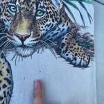 Habitat Vintage 90s  Wilderness Cheetah Lion Big Cats Nature Graphic Tan T-shirt Photo 9