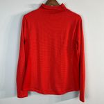 Duluth Trading S'no Sweat Turtleneck Sweater Large Women Orange Stripe Coolmax Photo 4