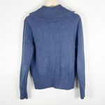 Vintage Women's Cornflower Blue Tiara Embroidered Zip Up Cardigan Sweater Sz M Size M Photo 1