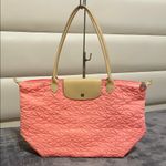 Longchamp Pink Quilted Tote Bag Photo 0