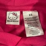 Hello Kitty  Women Christmas Hoodie NWT Fuchsia Pink XS Pocket Drawstring Graphic Photo 2