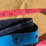 Vintage Pink Angel Dark Blue Jean Shorts with Star Belt Size 12 Photo 6