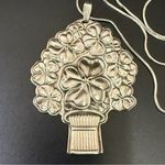 Vintage REED & BARTON Sterling Silver Clover Good Luck Whistle Pendant Necklace Photo 3