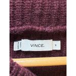 Vince Cowl Neck Button Detail Wool Yak Blend Sweater Burgundy Oversized Luxury M Photo 2