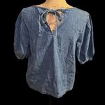 Gap  denim blouse with tie at back if neck Photo 4