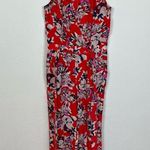 Yumi Kim  Red Floral Silk Jumpsuit Photo 1