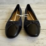 J.Crew NEW  Sz 7.5 Tina Cap Toe Denim Ballet Flat Shoes Blue Black Bow CG119 Photo 3