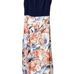 NWT K Studio Collection Maxi Dress MEDIUM Sleeveless Floral Belted Tie Waist Photo 0