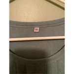 Boutique Blue Green Pleated Detail Long Sleeve Top Size 2X Photo 3