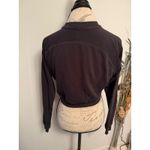 Gymshark Cropped Sweatshirt Black Long Sleeve Logo Gym Activewear Size S Photo 2