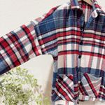 J.ING Jing Vintage Style Red White Blue Plaid Oversized Flannel Shacket NWT Size M Photo 4