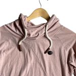 Naketano  Mandy Cowl Neck Hooded Sweatshirt Blush Pink Size Small Photo 4