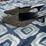 Laura Ashley  Cream and Black Pointed Toe Mules Photo 4