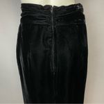Vintage Velvet Skirt Gathered Waistband Black Midi Straight Michelle Stuart Size 12 Photo 5